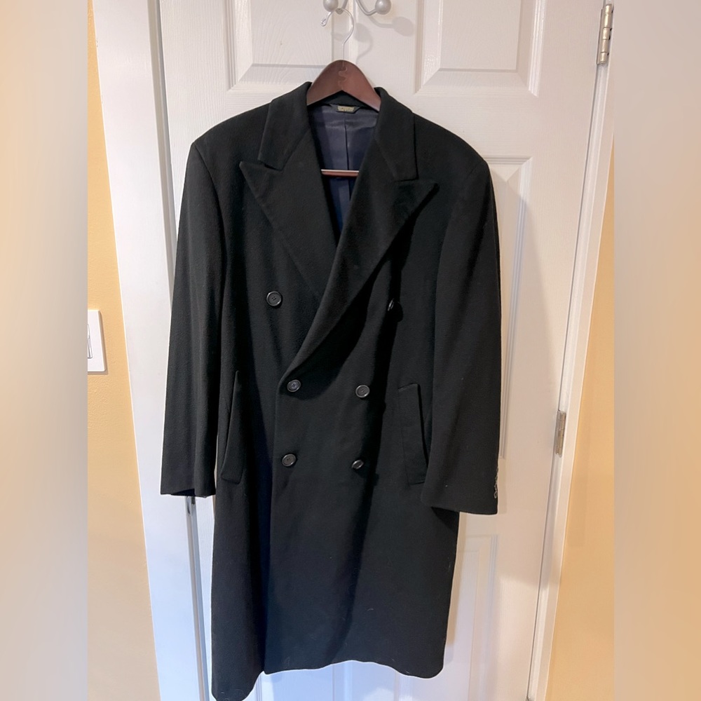 NORDSTROM By the JACOB SIEGEL COMPANY BLACK TOPCOAT